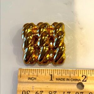 Vintage Chunky Rope Chain Design Gold Tone Scarf Clip